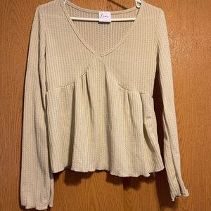 Tan flowy long sleeve!!